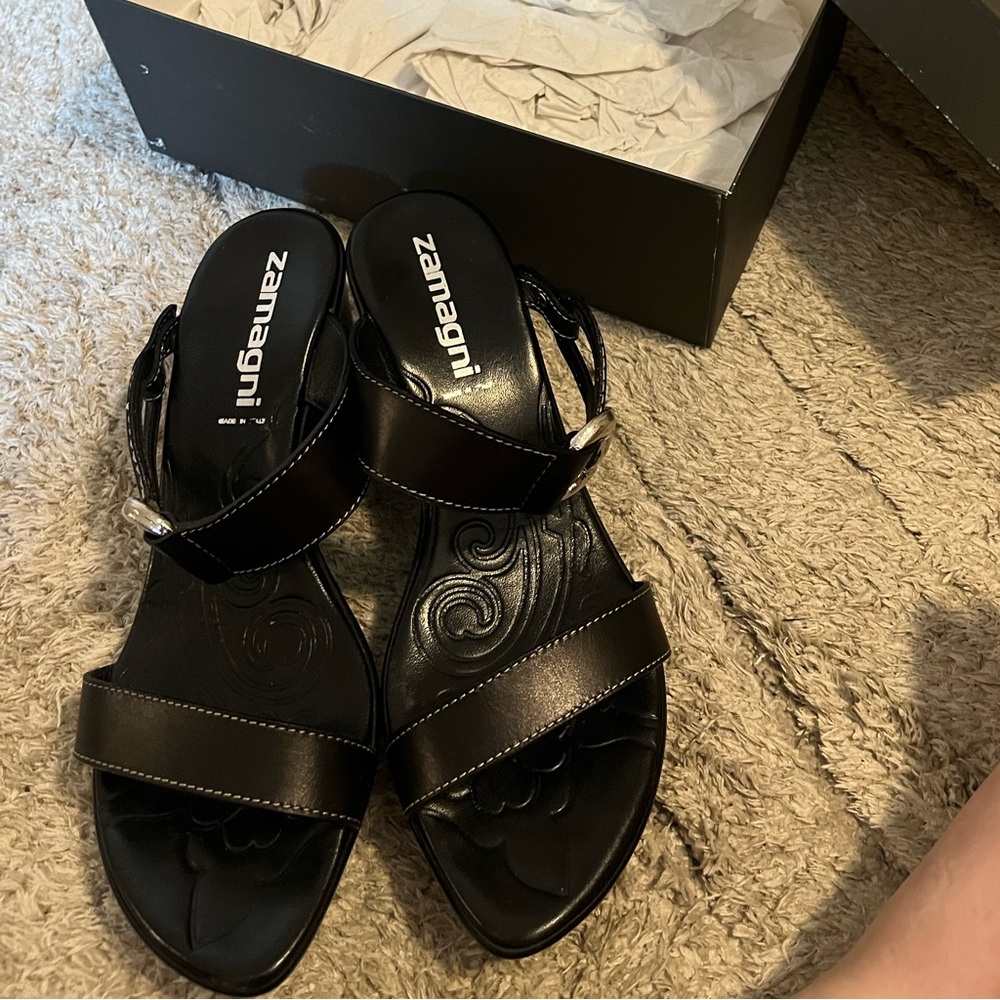 Zamagni Bahia Parma New Leather Sandal Wedges